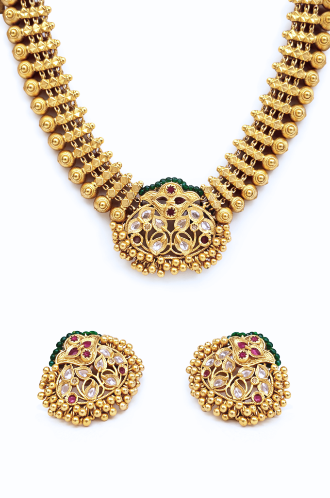Temple Heritage Motif Necklace Set : PR-120N