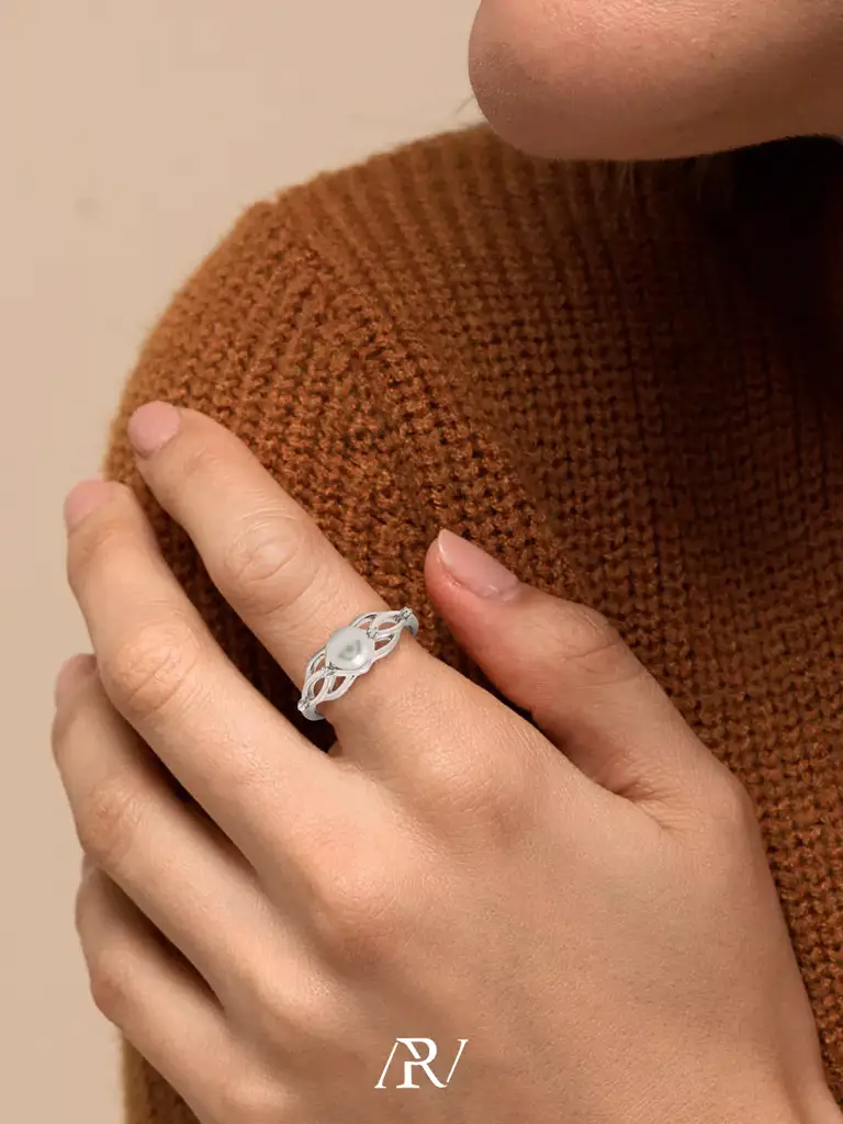 Entwined Pearl Ring : ARV-RI-039
