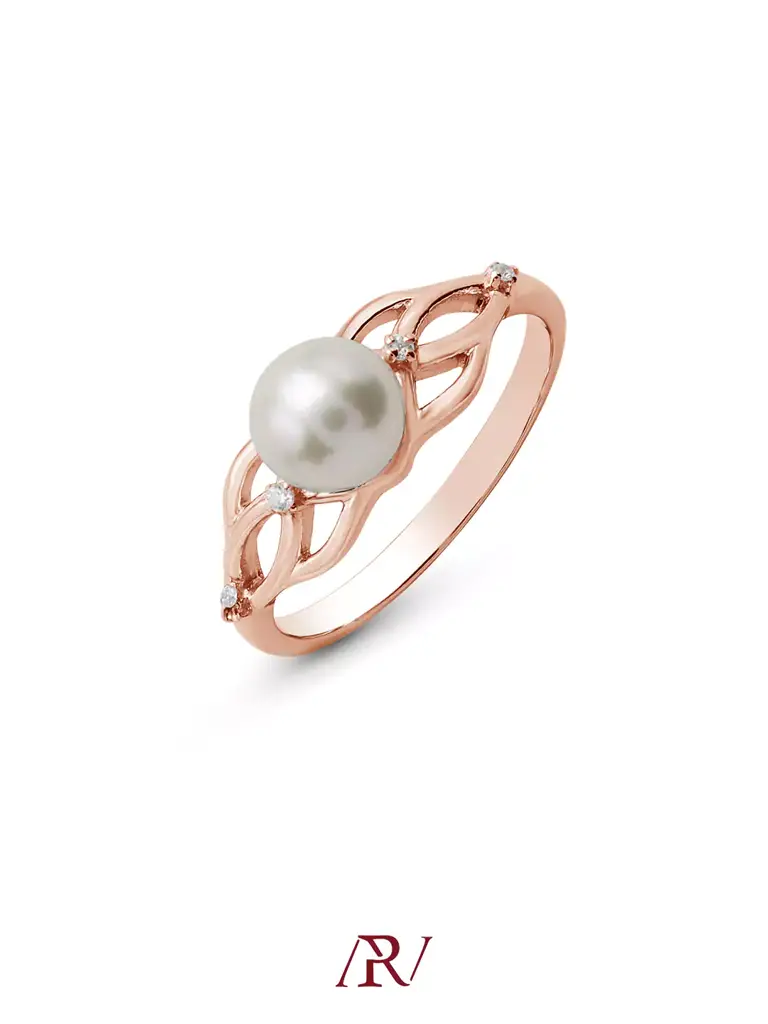 Entwined Pearl Ring : ARV-RI-039