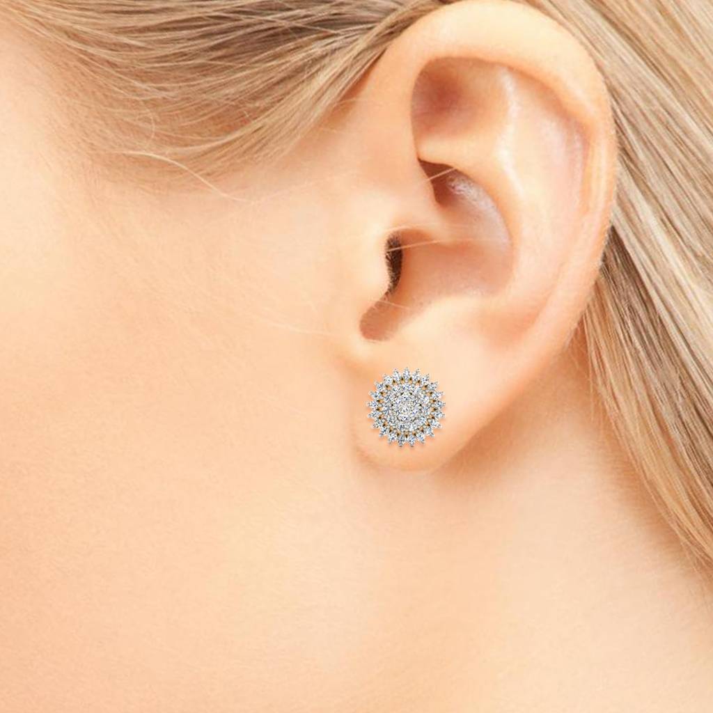 Iski Uski 925 Sterling Silver Aglow Stud Earrings