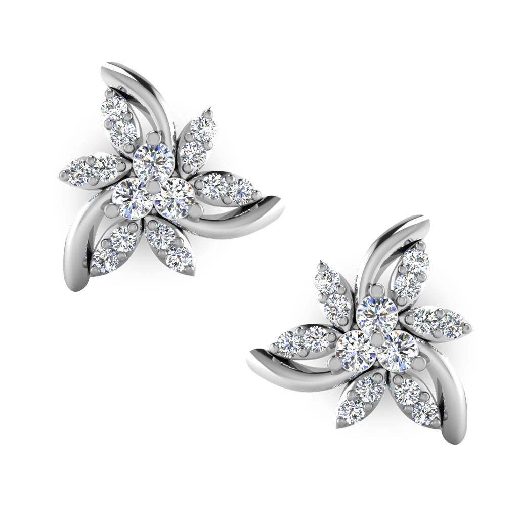 Iski Uski 925 Sterling Silver Dioria Stud Earrings