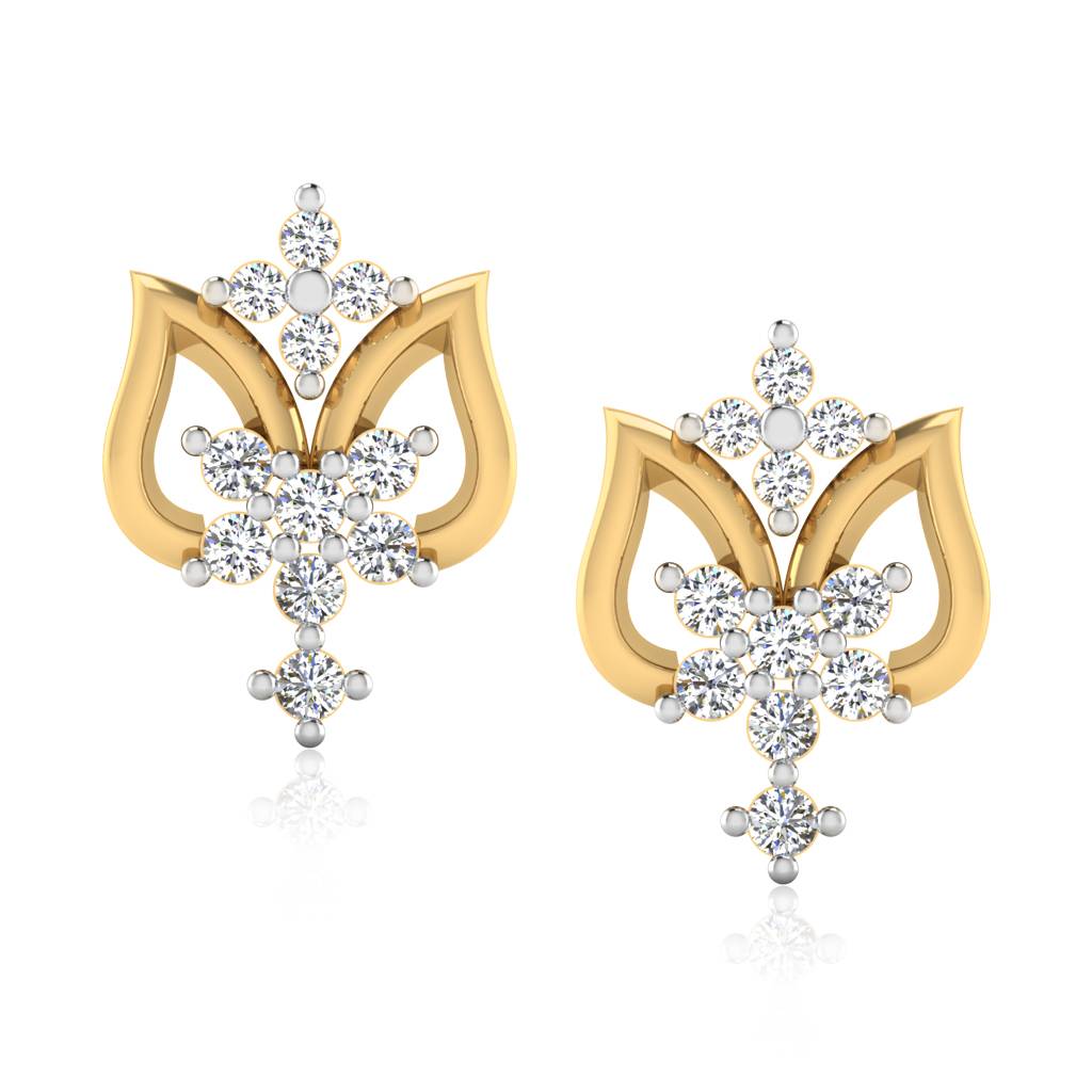 Iski Uski 925 Sterling Silver Designer Stud Earrings