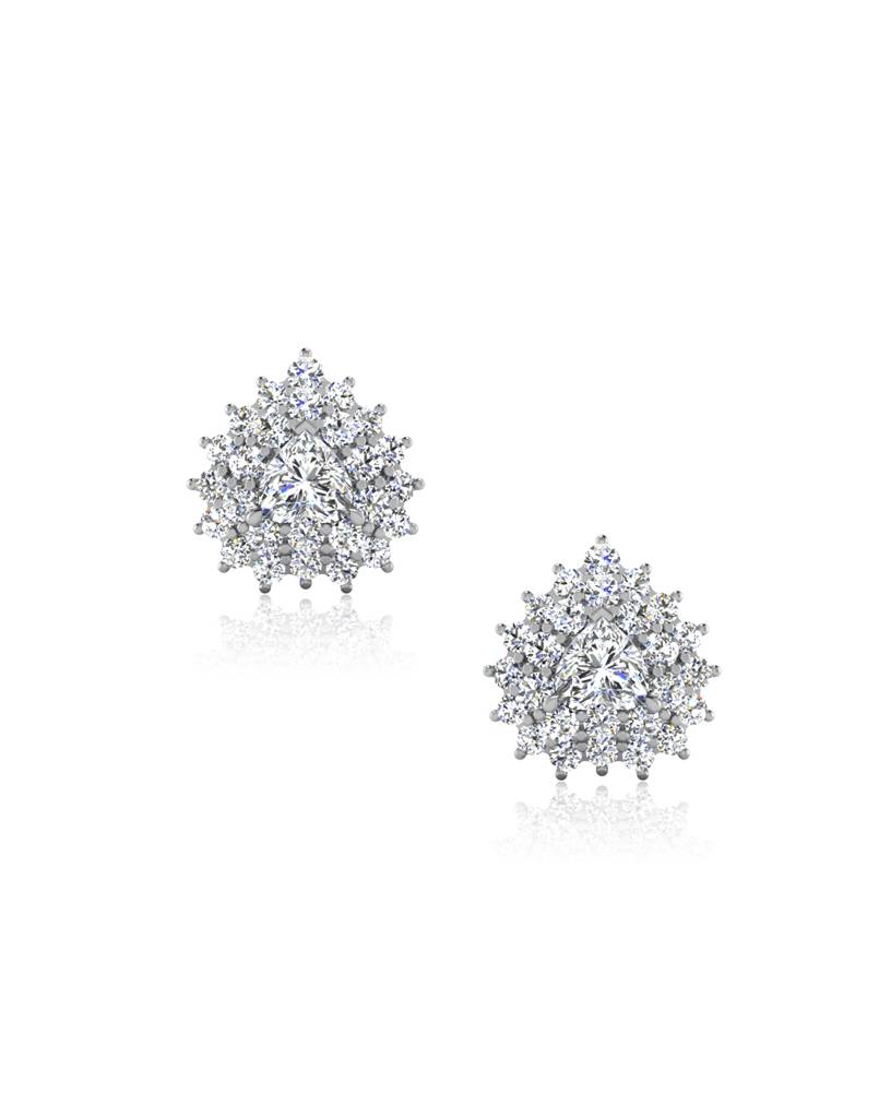 Iski Uski 925 Sterling Silver Empathy Solitaire Stud Earrings