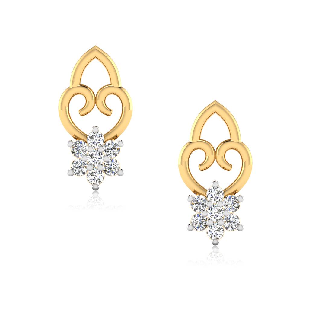 Iski Uski 925 Sterling Silver Bishakha Stud Earrings