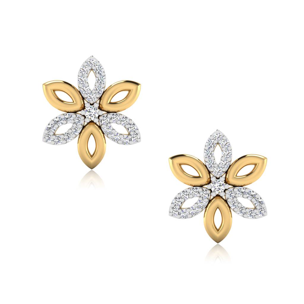 Iski Uski 925 Sterling Silver Bina Stud Earrings