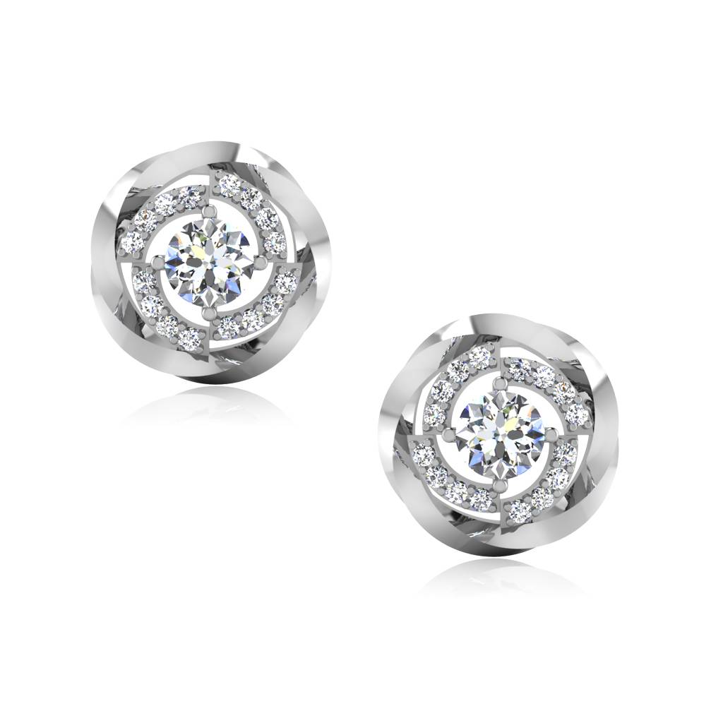 Iski Uski 925 Sterling Silver Fauna Classic Stud Earrings