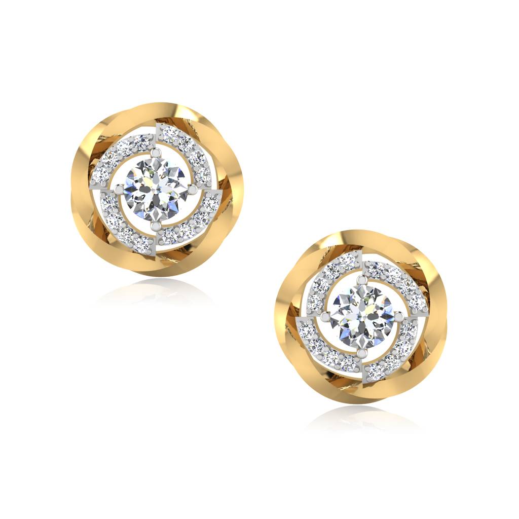 Iski Uski 925 Sterling Silver Fauna Classic Stud Earrings