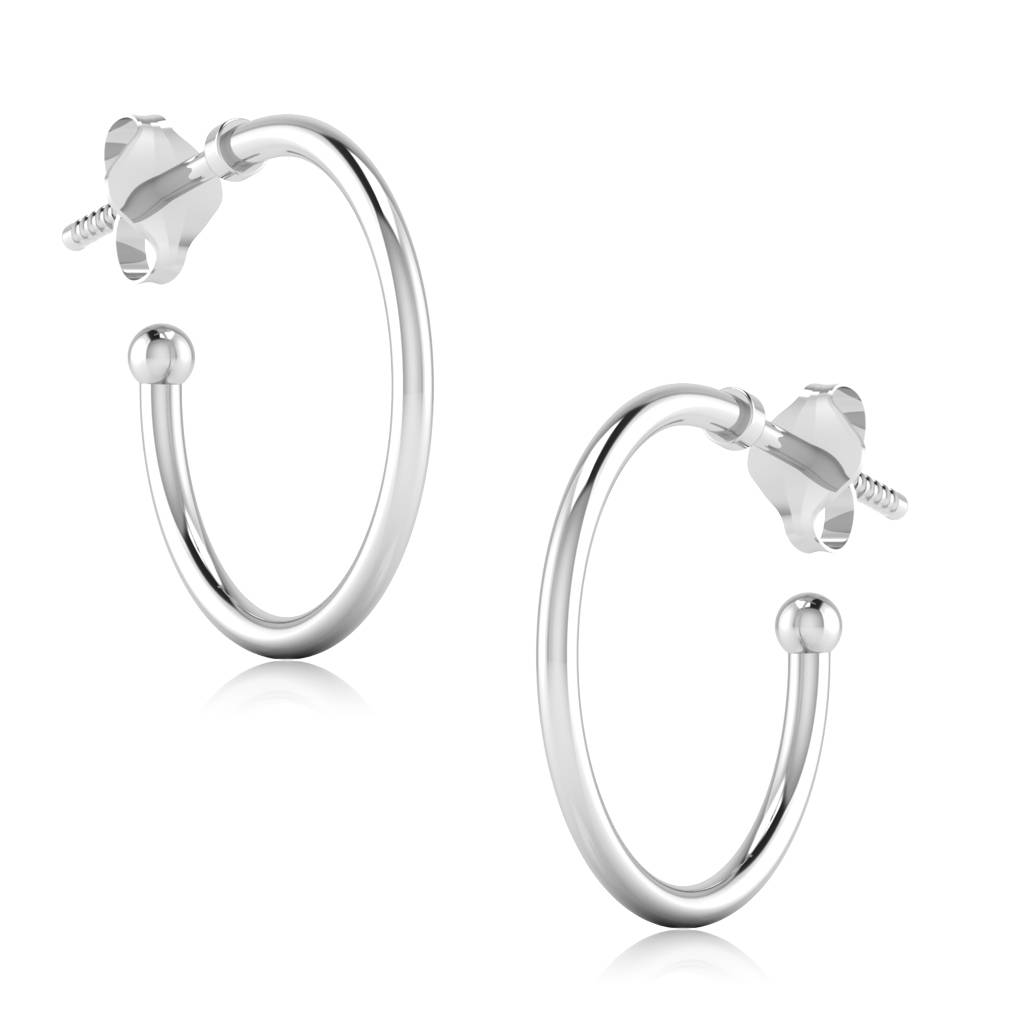 Iski Uski 925 Sterling Silver Damyanti Hoop Earrings