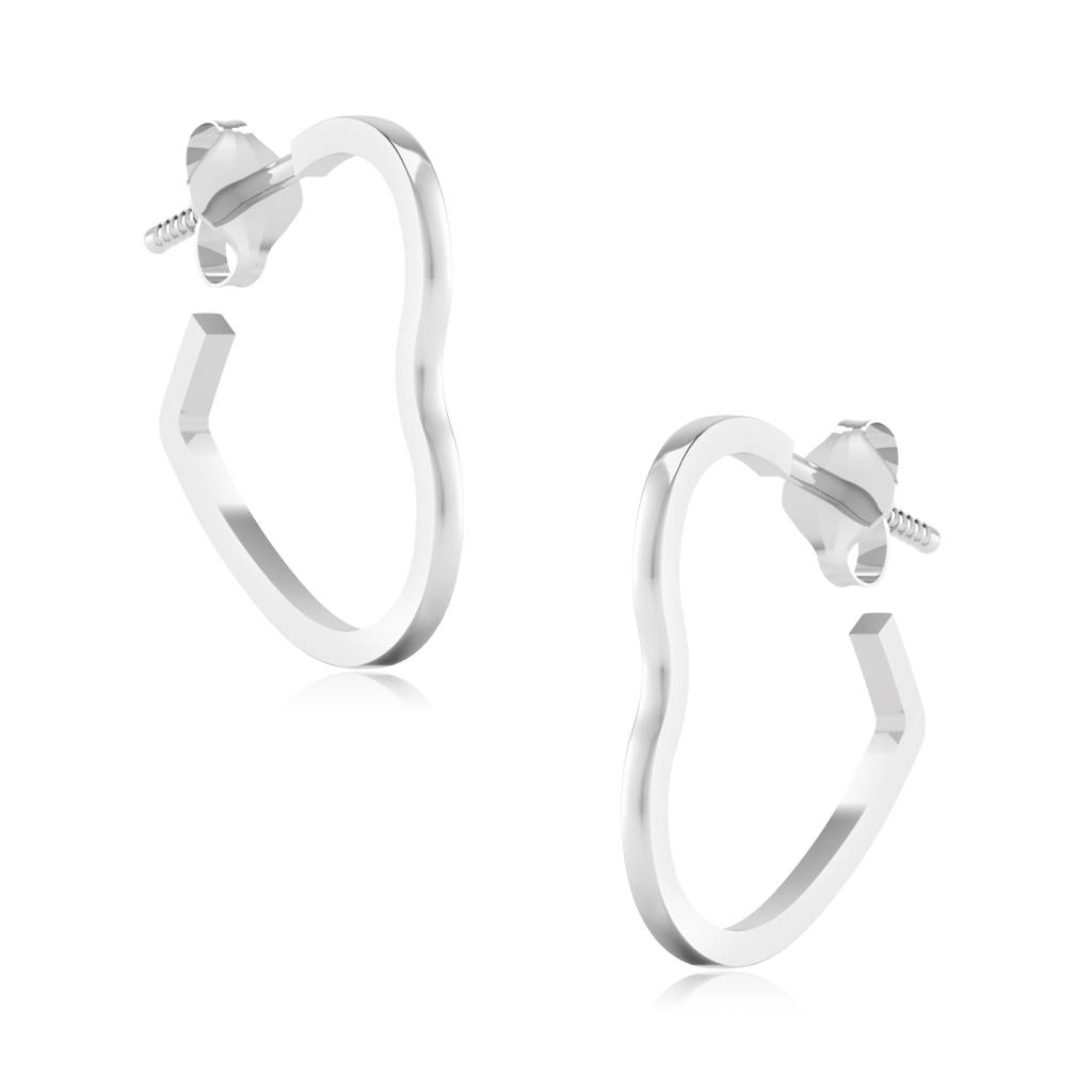 Iski Uski 925 Sterling Silver Ekanta Hoop Earrings