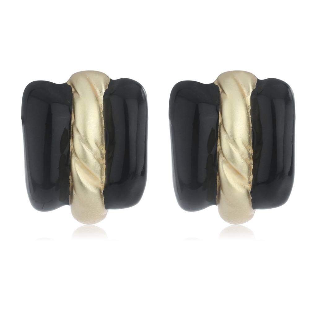 Estele Gold Plated Hot Dog Designer Stud Earrings : 688704-IGER