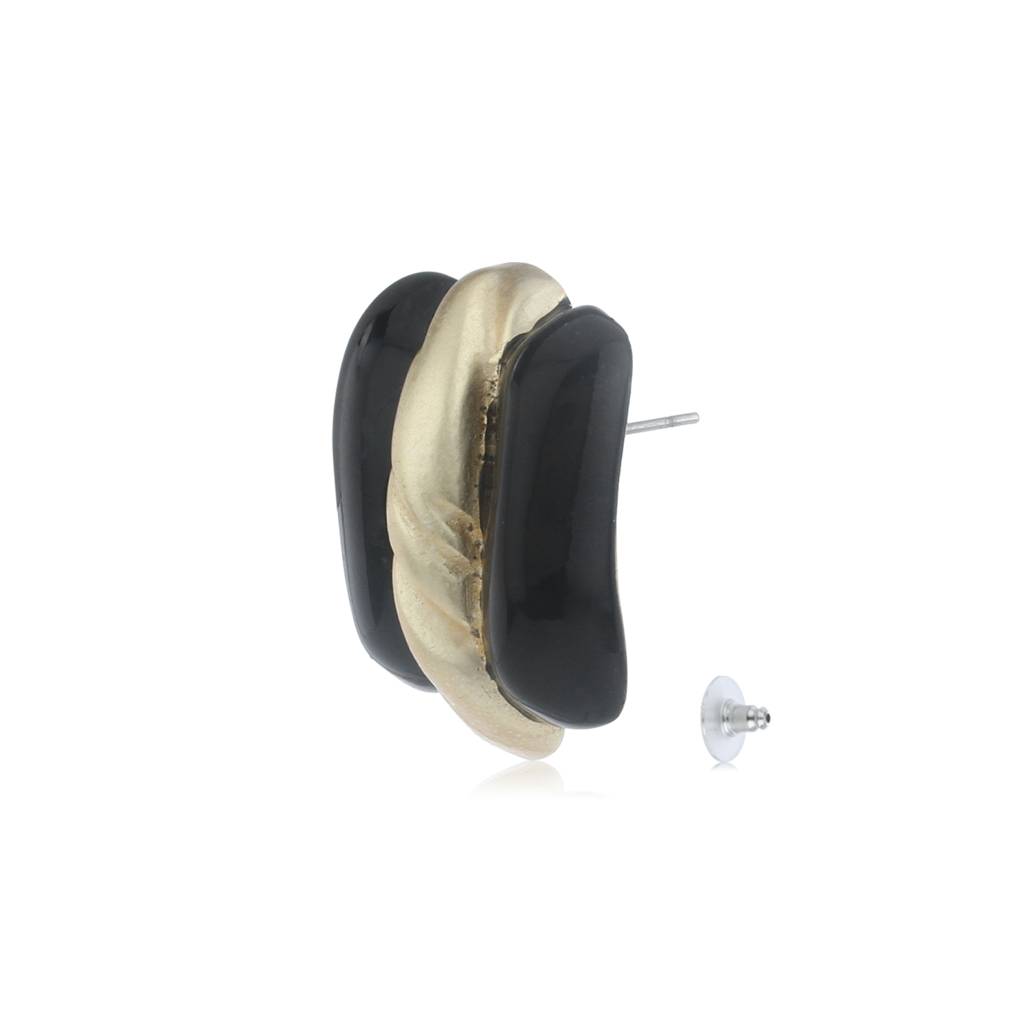 Estele Gold Plated Hot Dog Designer Stud Earrings : 688704-IGER