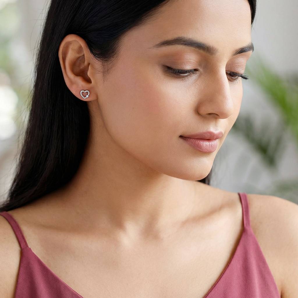 925 Silver Beloved Stud Earrings|Studs To Gift Women & Girls | With Certificate Of Authenticity And 925 Stamp | 6 Mo : ER03395