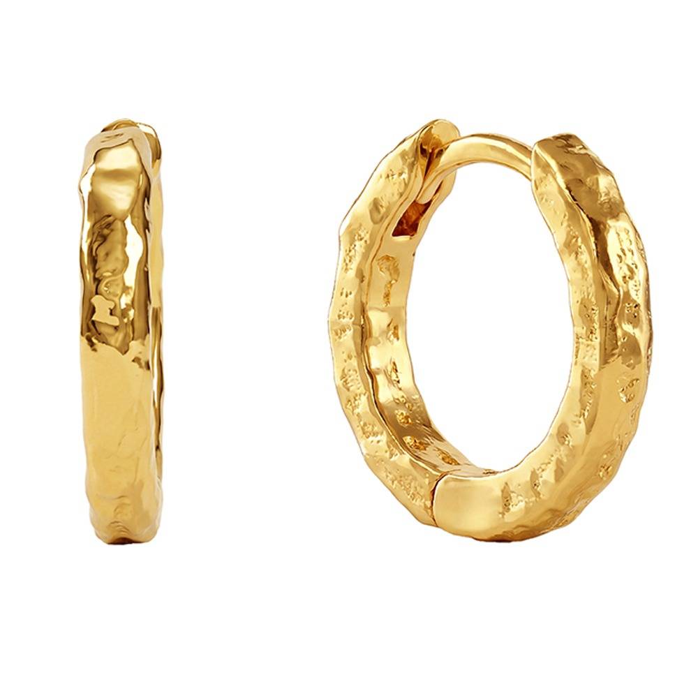 925 Silver Golden Princess Hoop Earrings|Studs To Gift Women & Girls | With Certificate Of Authenticity And 925 Stam : ER03483