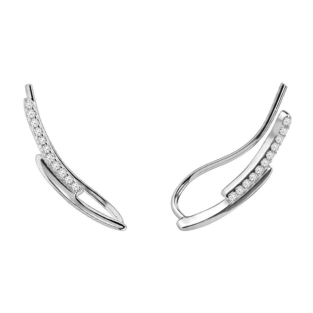 925 Silver Bar Climber Earrings|Drops To Gift Women & Girls | With Certificate Of Authenticity And 925 Stamp | 6 Mon : ER03644