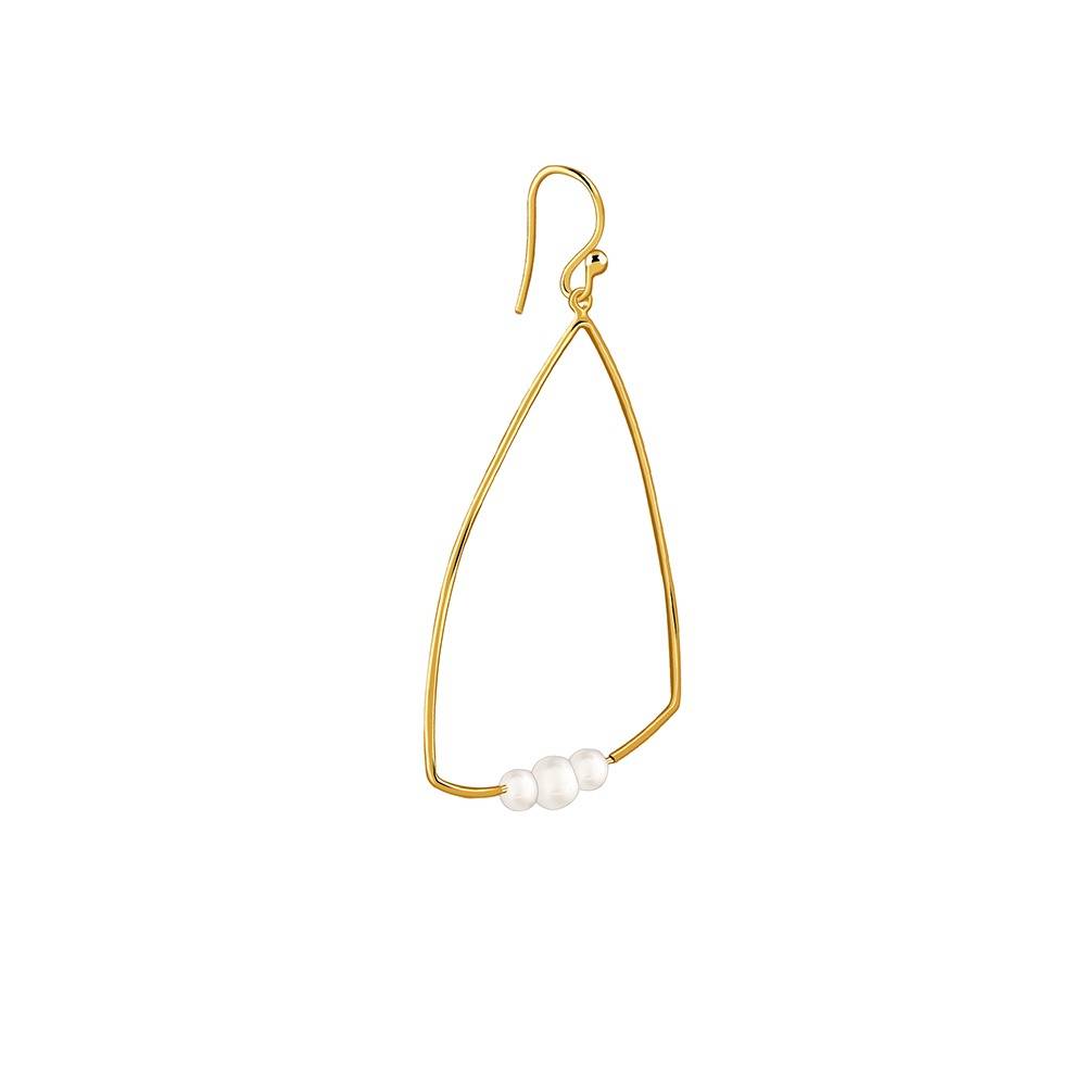 925 Silver Golden Carole Pearl Dangler Earrings|Danglers To Gift Women & Girls | With Certificate Of Authenticity An : ER03692