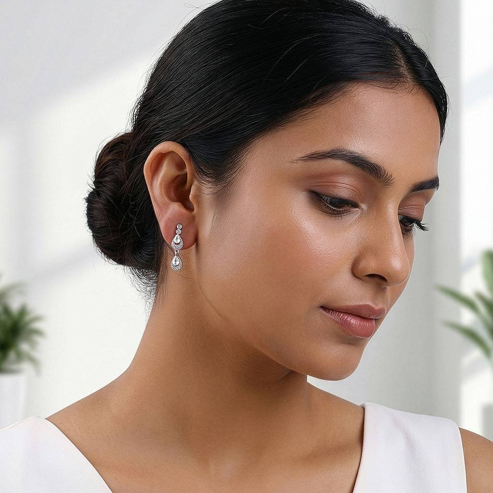 925 Silver Florence Bloom Earrings|Studs To Gift Women & Girls|With Certificate Of Authenticity And 925 Stamp|6 Mont : ER03753