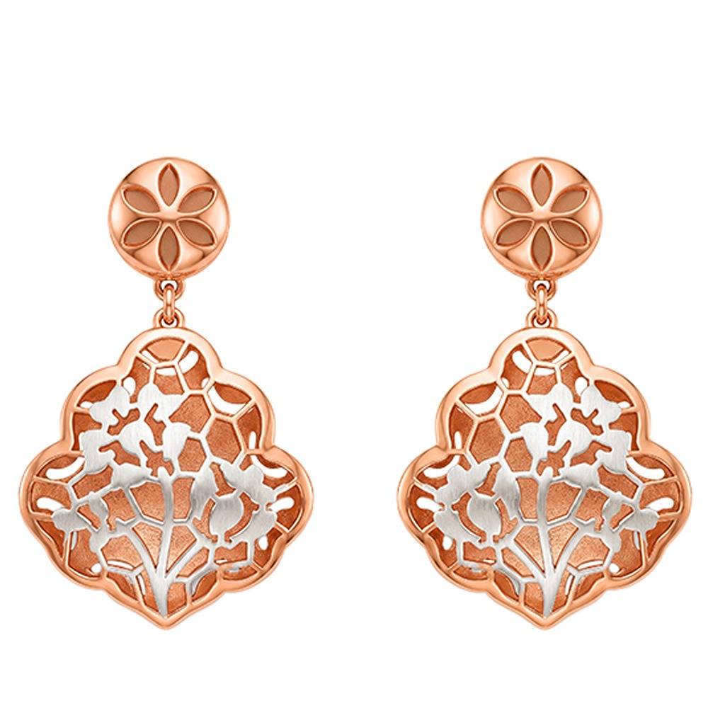 925 Silver Dual Tone Salvadora Dangle Earrings|Drops To Gift Women & Girls | With Certificate Of Authenticity And 92 : ER04287