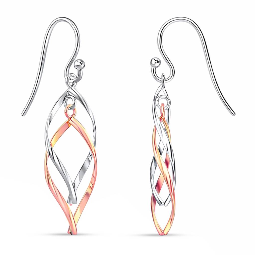 Two-Tone Linear Drop Earrings : ER1849932T