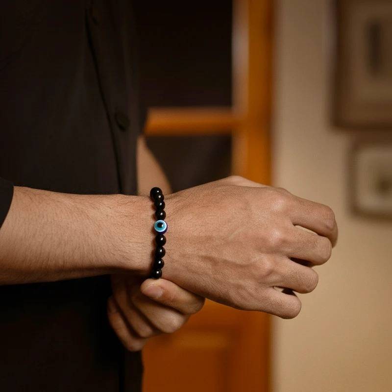 Black Onyx Evil Eye Bracelet : ETCH129