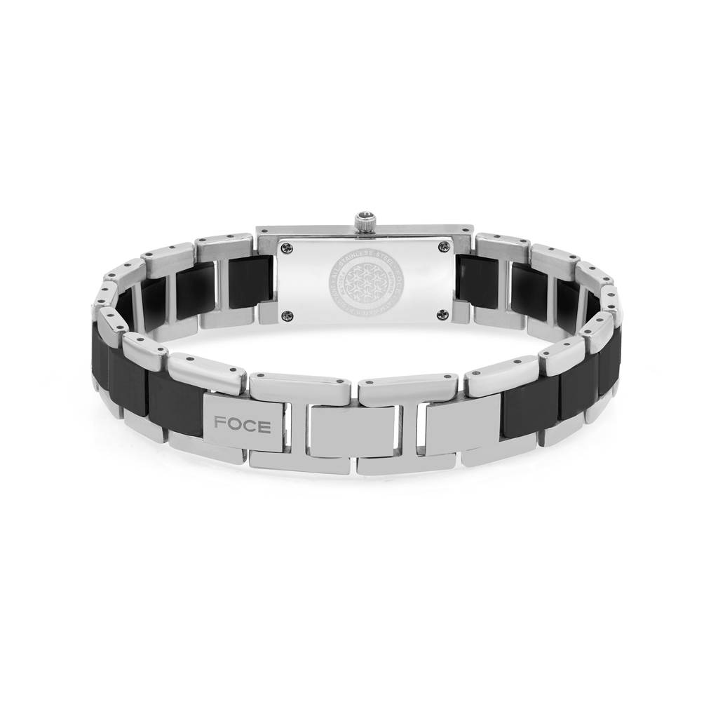 Women'S Premium Ultra-Thin Rectangular Analog Ceramic Watch With Sapphire Crystal, Model F390Lrm : F390LSMBLACK