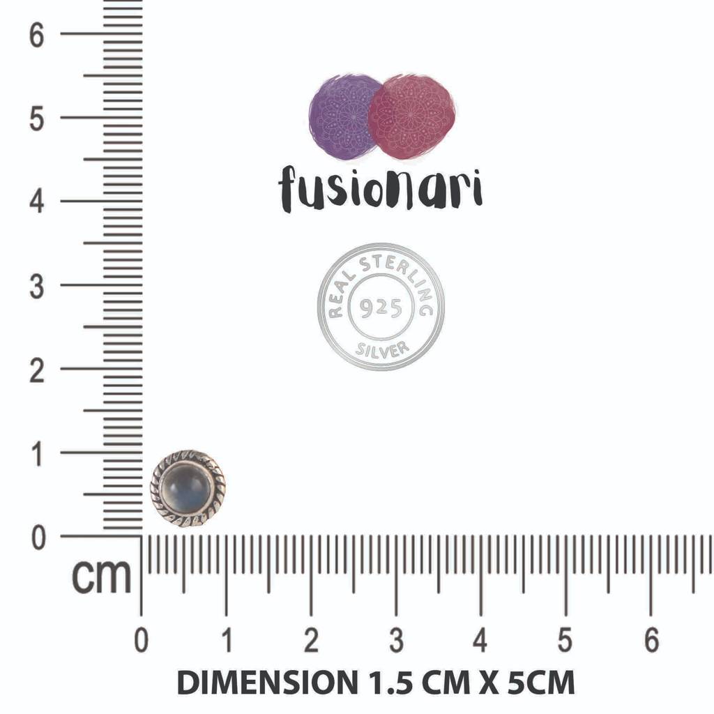 925 Sterling Silver Labradorite Eartops For Women | Natural Gemstone Jewelry | Elegant Gift : FU-1025