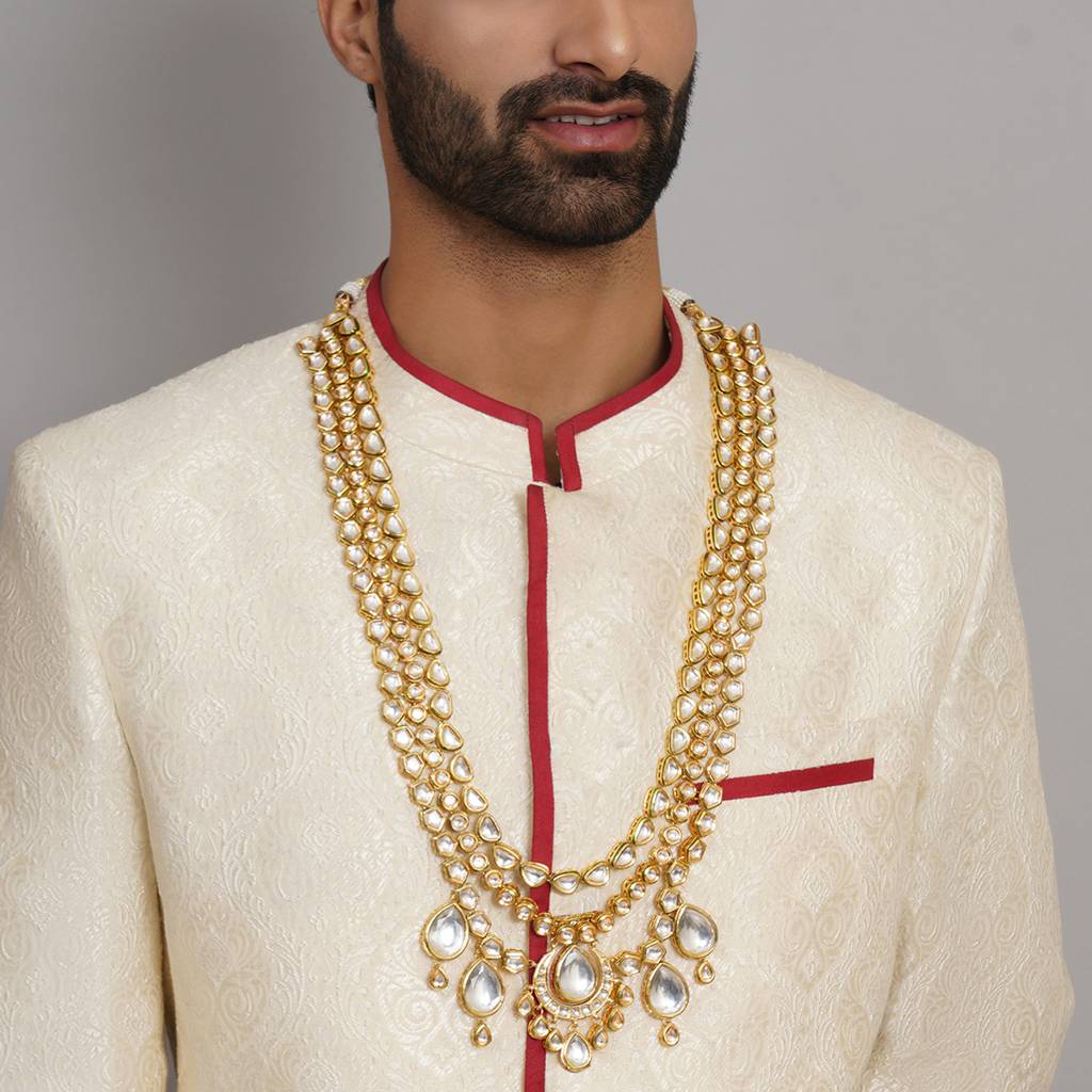Kundan Maharja Layered Neckpiece : RRMFEB23-49