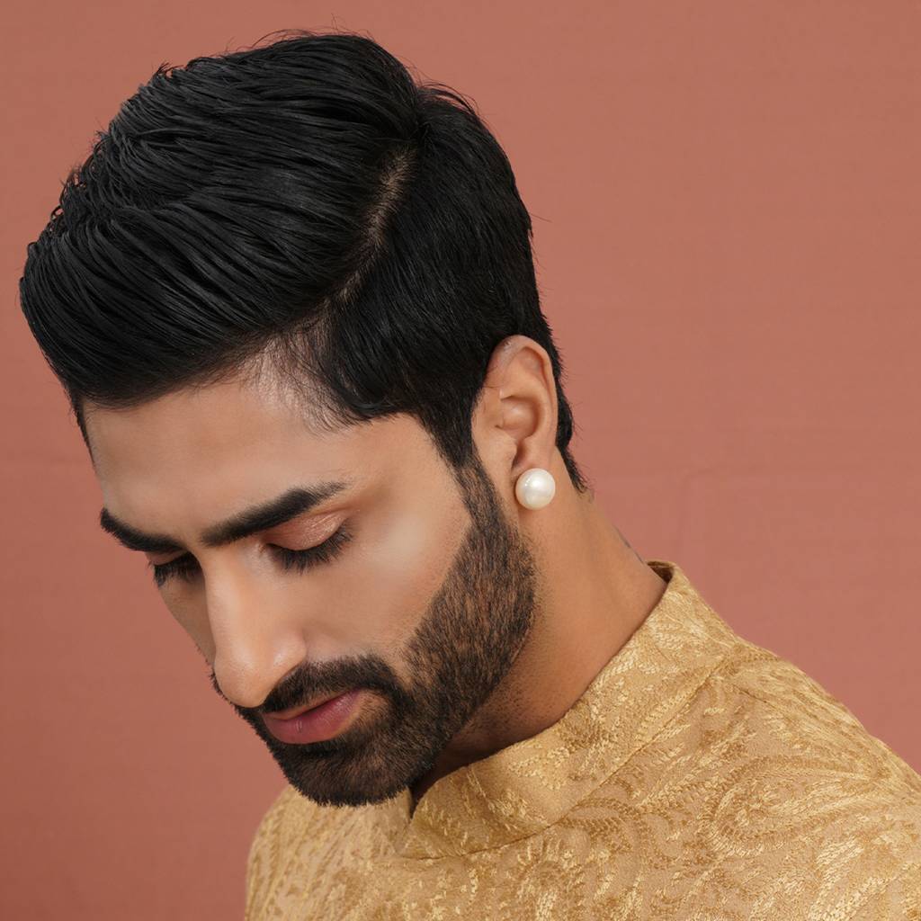 Cream Pearl Stud : RRMFEB23-55