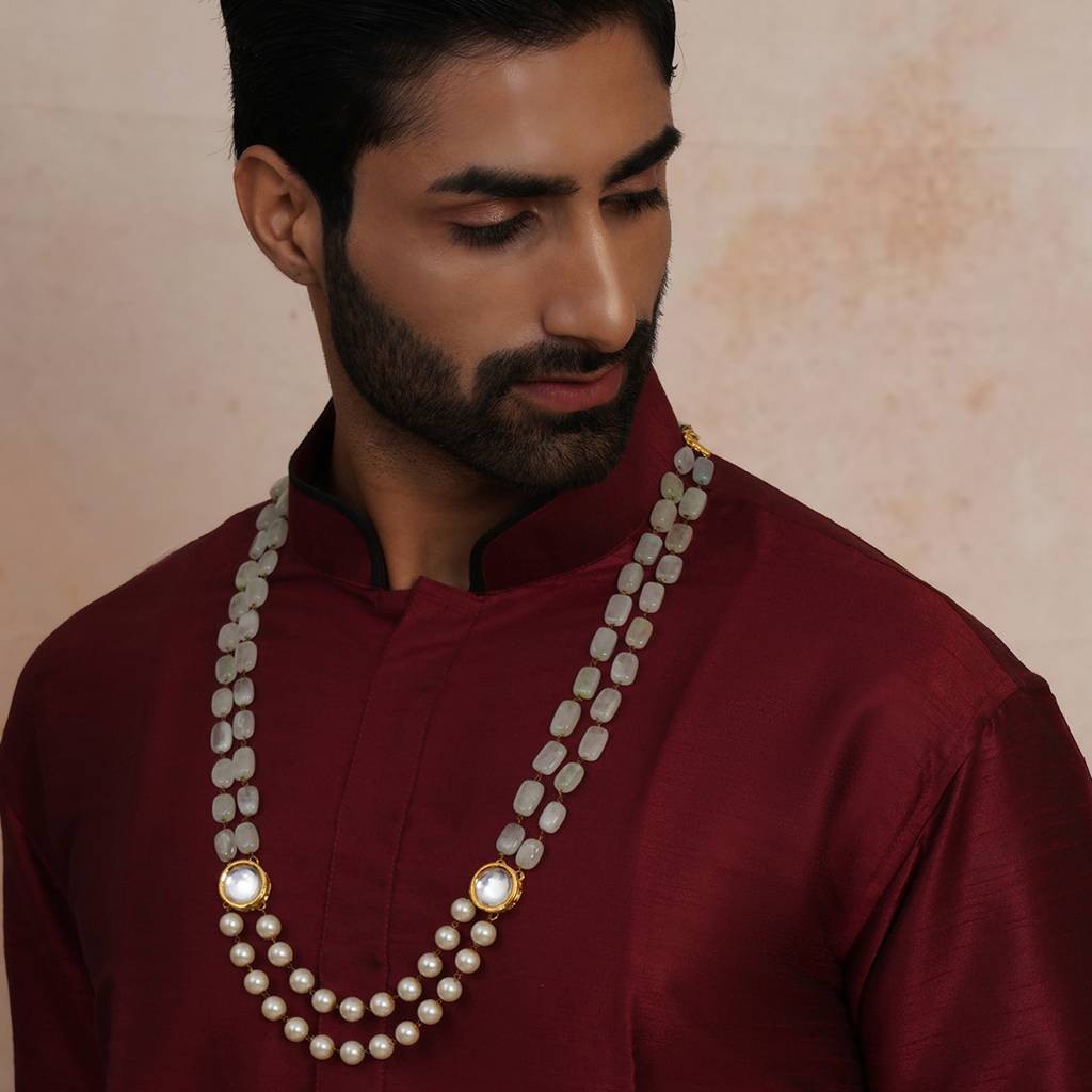 Layered Pearl And Kundan Neckpiece : RRMFEB23-32