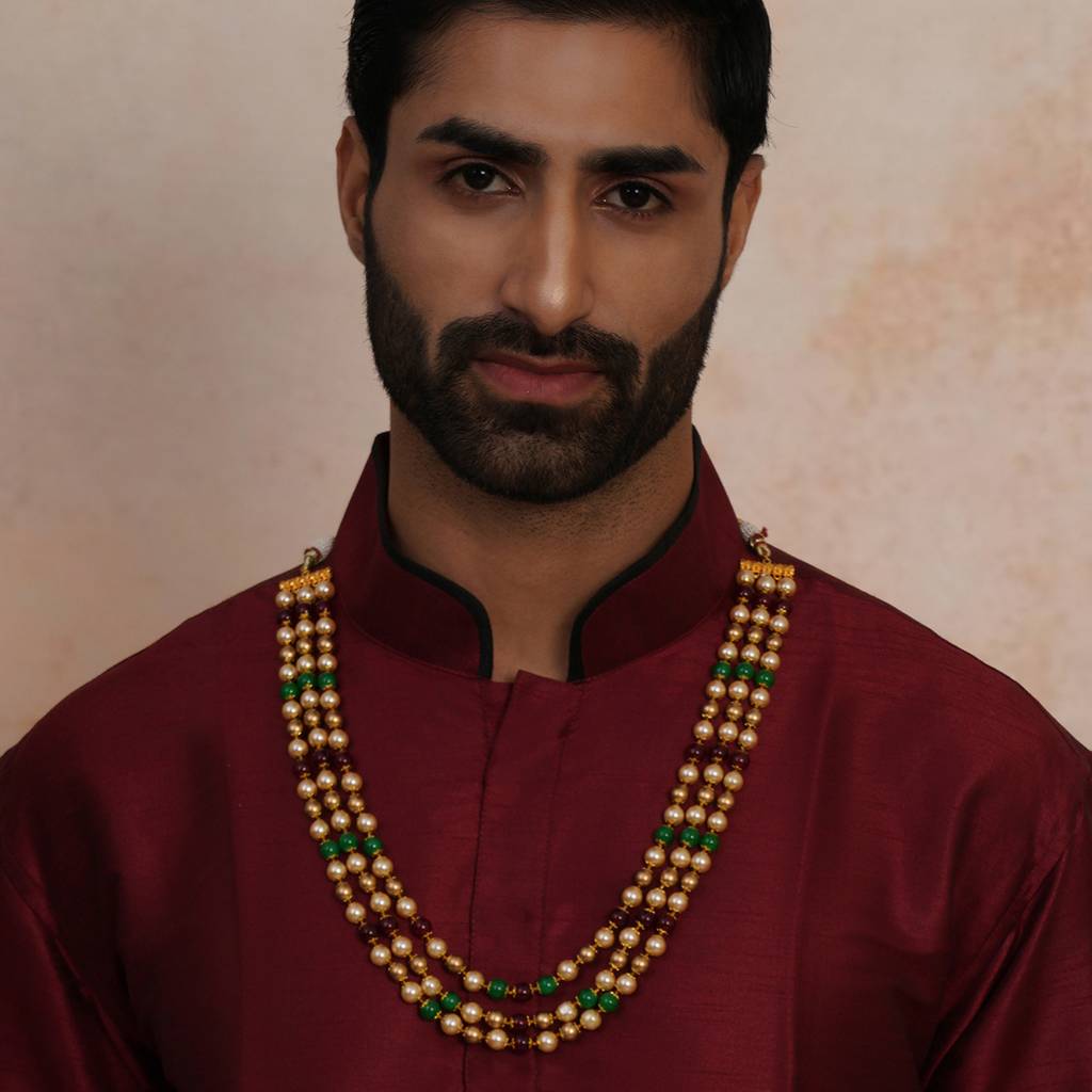 Multi Colored Pearl Layared Neckpiece : RRMFEB23-30