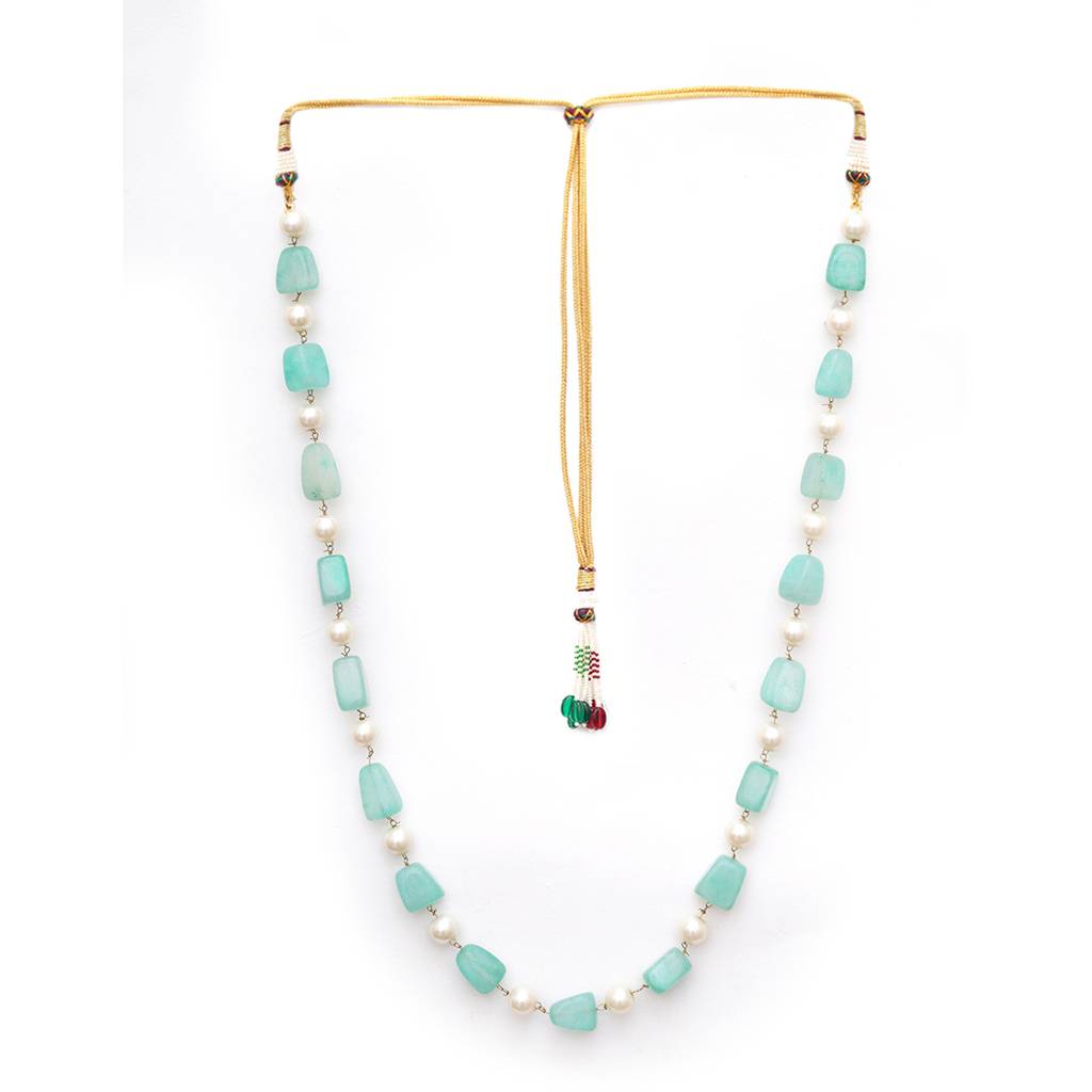 Green And Pearl Neckpiece : RRMFEB23-17
