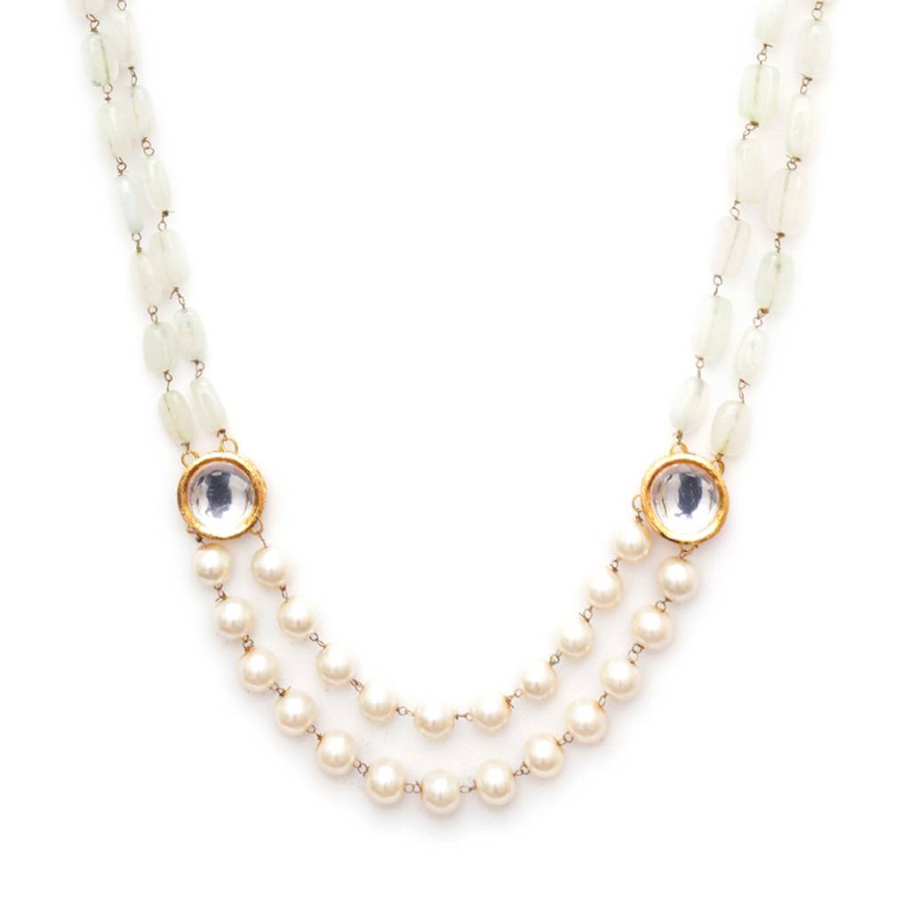 Layered Pearl And Kundan Neckpiece : RRMFEB23-32