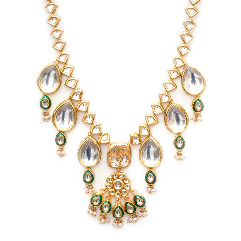 Long Kundan Neckpiece With Mutli Stones For Mens : RRMFEB23-42
