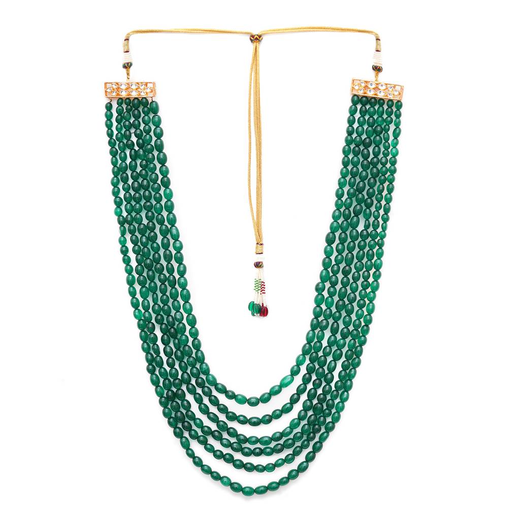Dark Emerald Stone Layered Neckpiece : RRMFEB23-24