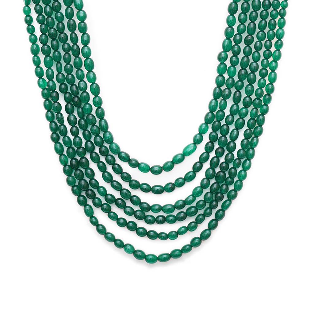 Dark Emerald Stone Layered Neckpiece : RRMFEB23-24