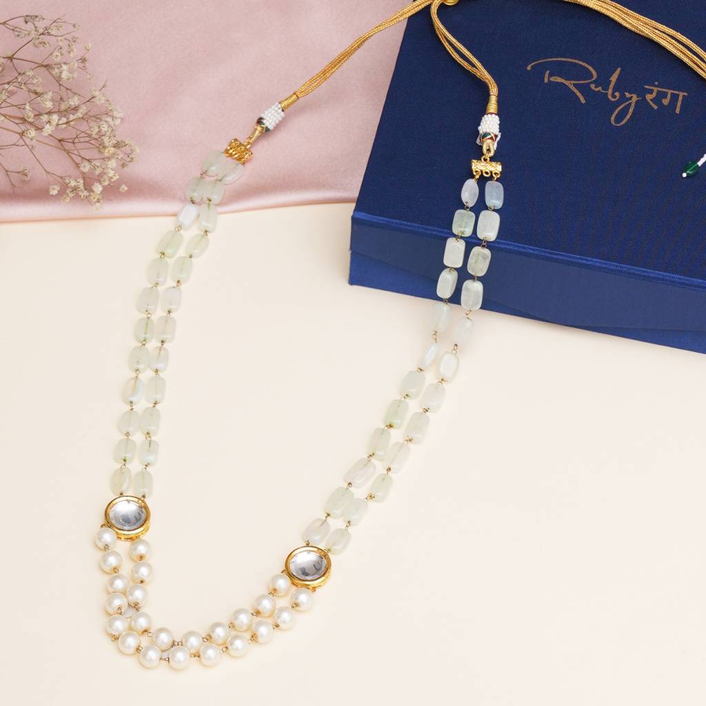 Layered Pearl And Kundan Neckpiece : RRMFEB23-32