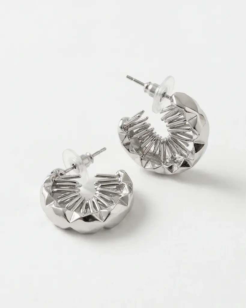 Facet Edge Hoops : TE147