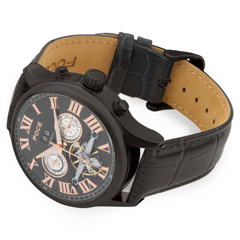 Men’S Automatic Stainless Steel Multifunction Watch | Month Subdial At 3, Day Subdial At 9, Date Window At 12, Op : FC11615GB8