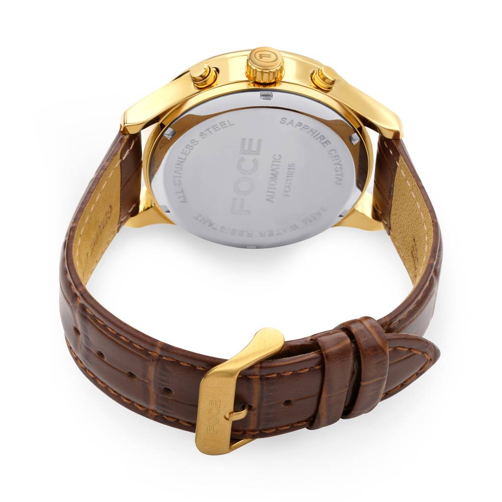 Men’S Automatic Stainless Steel Multifunction Watch | Month Subdial At 3, Day Subdial At 9, Date Window At 12, Op : FC11615GG1