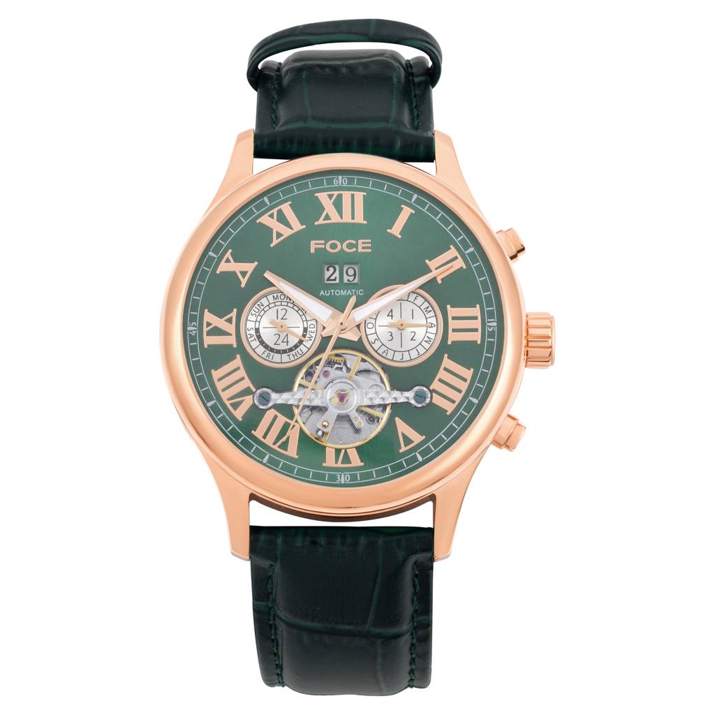 Men’S Automatic Stainless Steel Multifunction Watch | Month Subdial At 3, Day Subdial At 9, Date Window At 12, O : FC11615GRG2