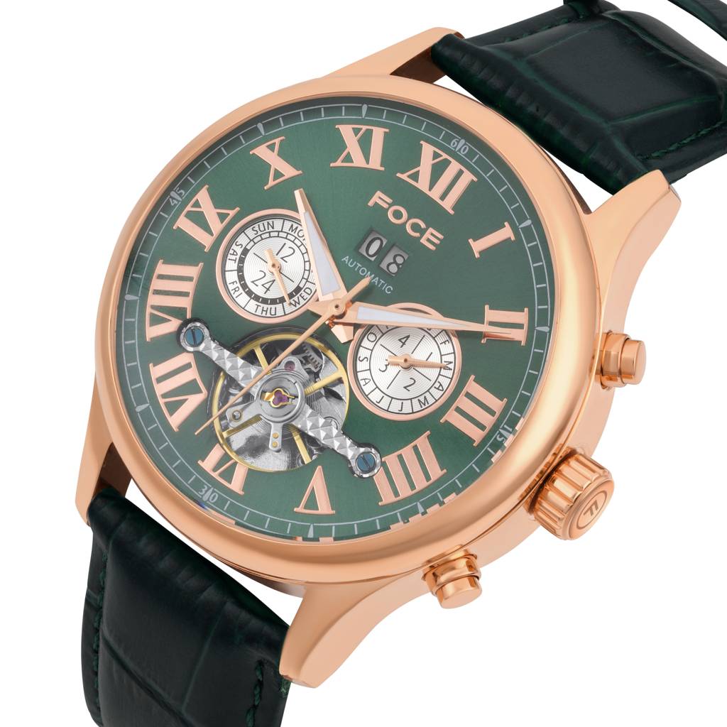 Men’S Automatic Stainless Steel Multifunction Watch | Month Subdial At 3, Day Subdial At 9, Date Window At 12, O : FC11615GRG2