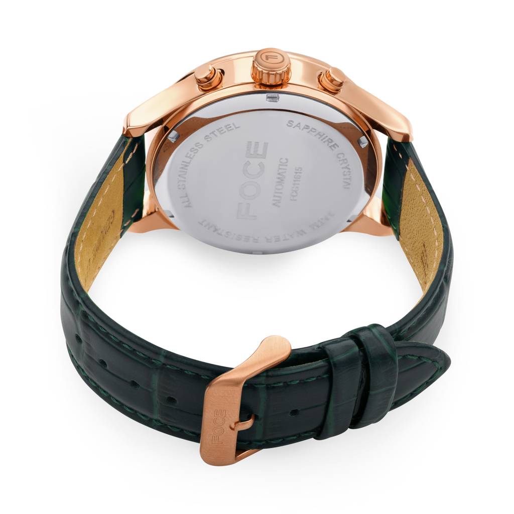 Men’S Automatic Stainless Steel Multifunction Watch | Month Subdial At 3, Day Subdial At 9, Date Window At 12, O : FC11615GRG2