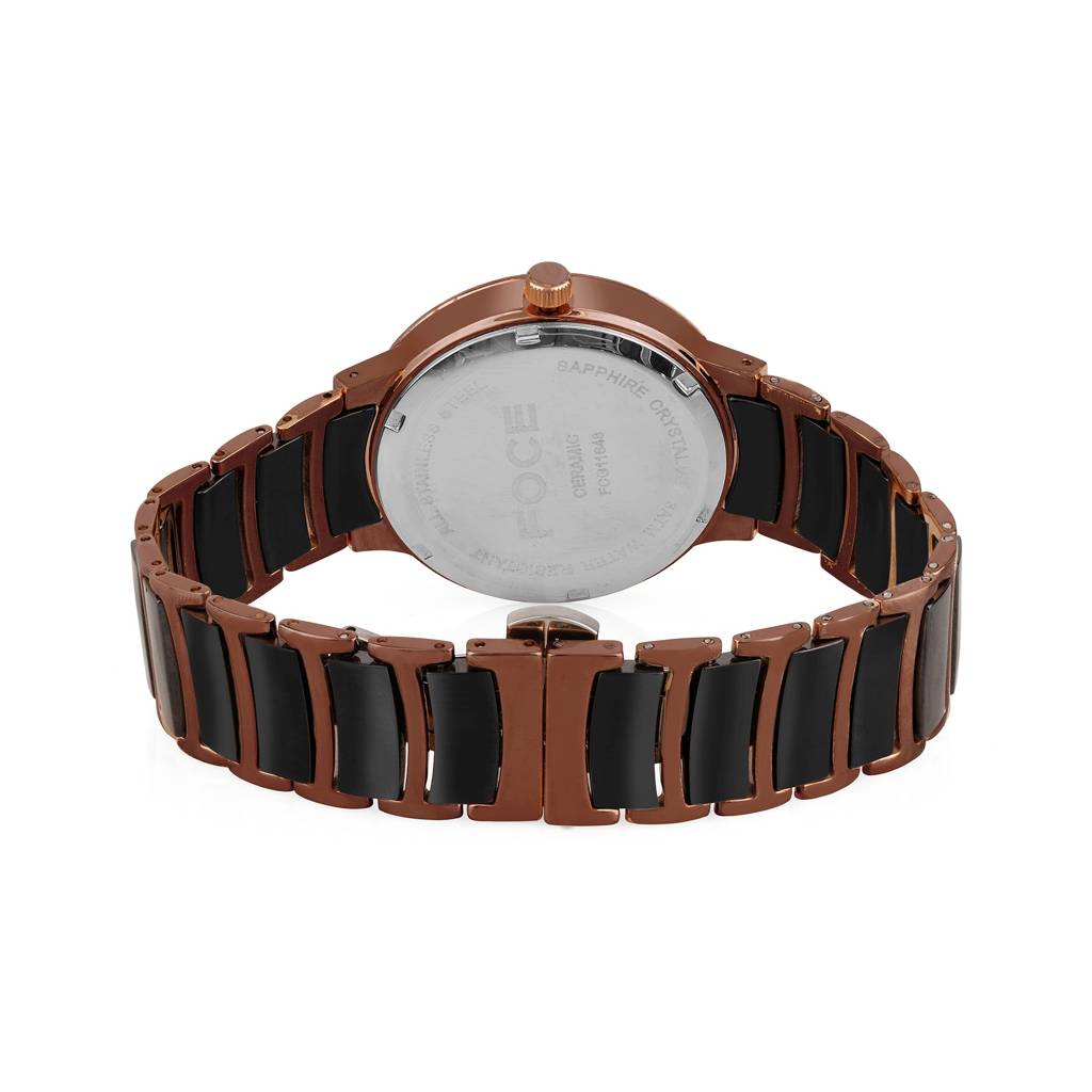 Stainless Steel Wrist Watch For Men, Diamond Studded Dial, Metal/Ceramic Strap, Separate Date, Sapphire Glass, M : FC11648GBR8