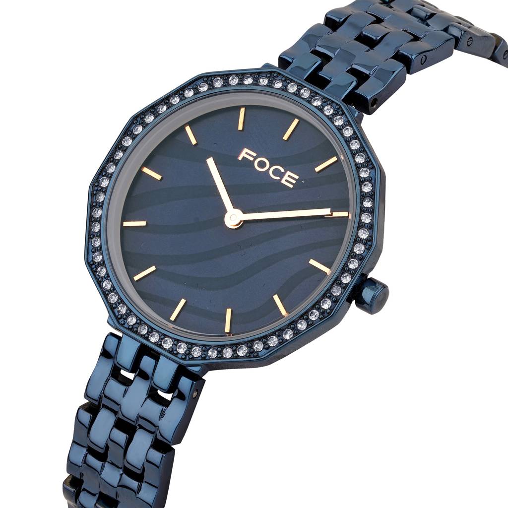 Diamond Studded Wrist Watch For Women, Metal Strap, Sapphire Glass, Model Fc11650Lbl4 : FC11650LBL4