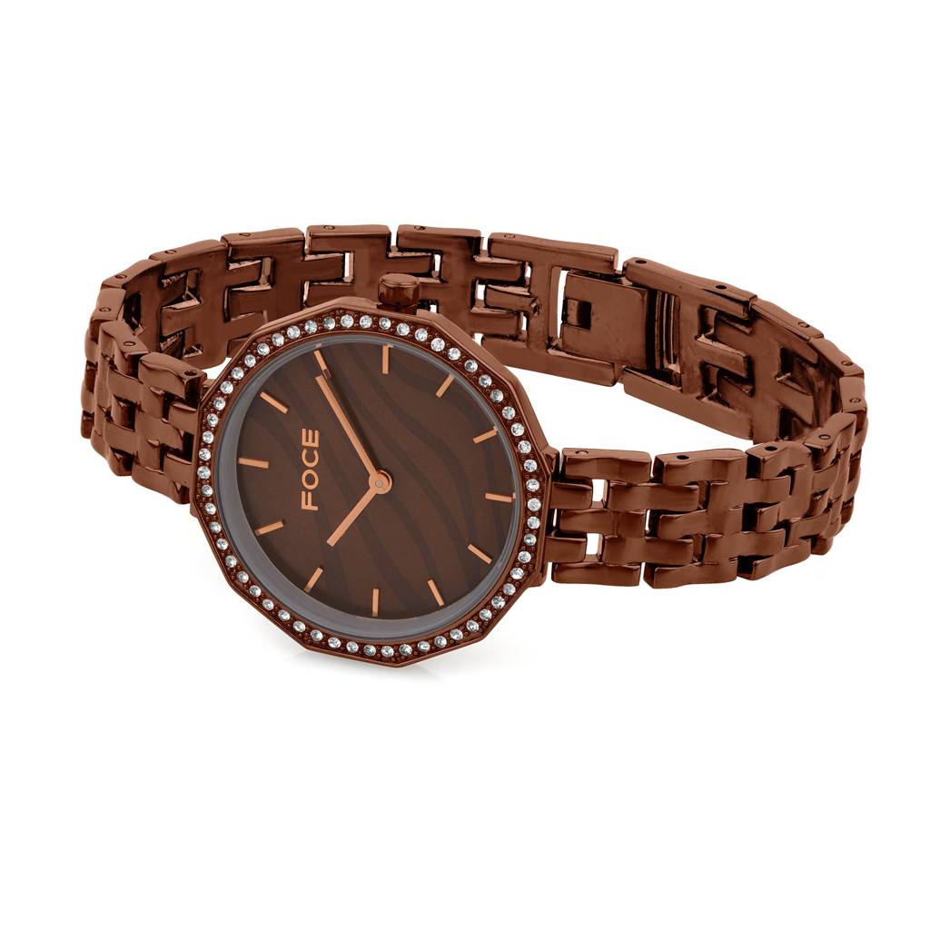 Diamond Studded Wrist Watch For Women, Metal Strap, Sapphire Glass, Model Fc11650Lbl4 : FC11650LBR6