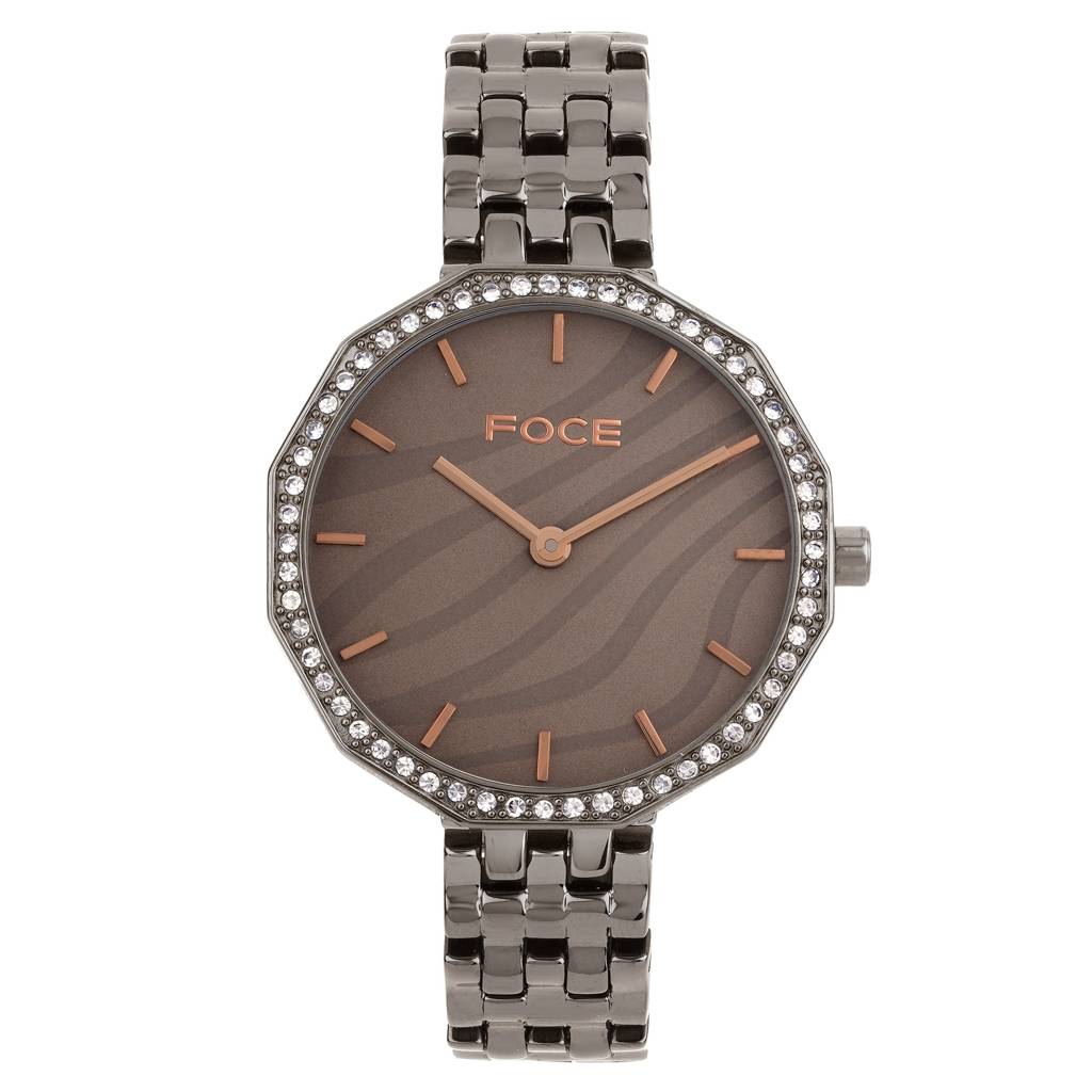 Diamond Studded Wrist Watch For Women, Metal Strap, Sapphire Glass, Model Fc11650Lbl4 : FC11650LGR3