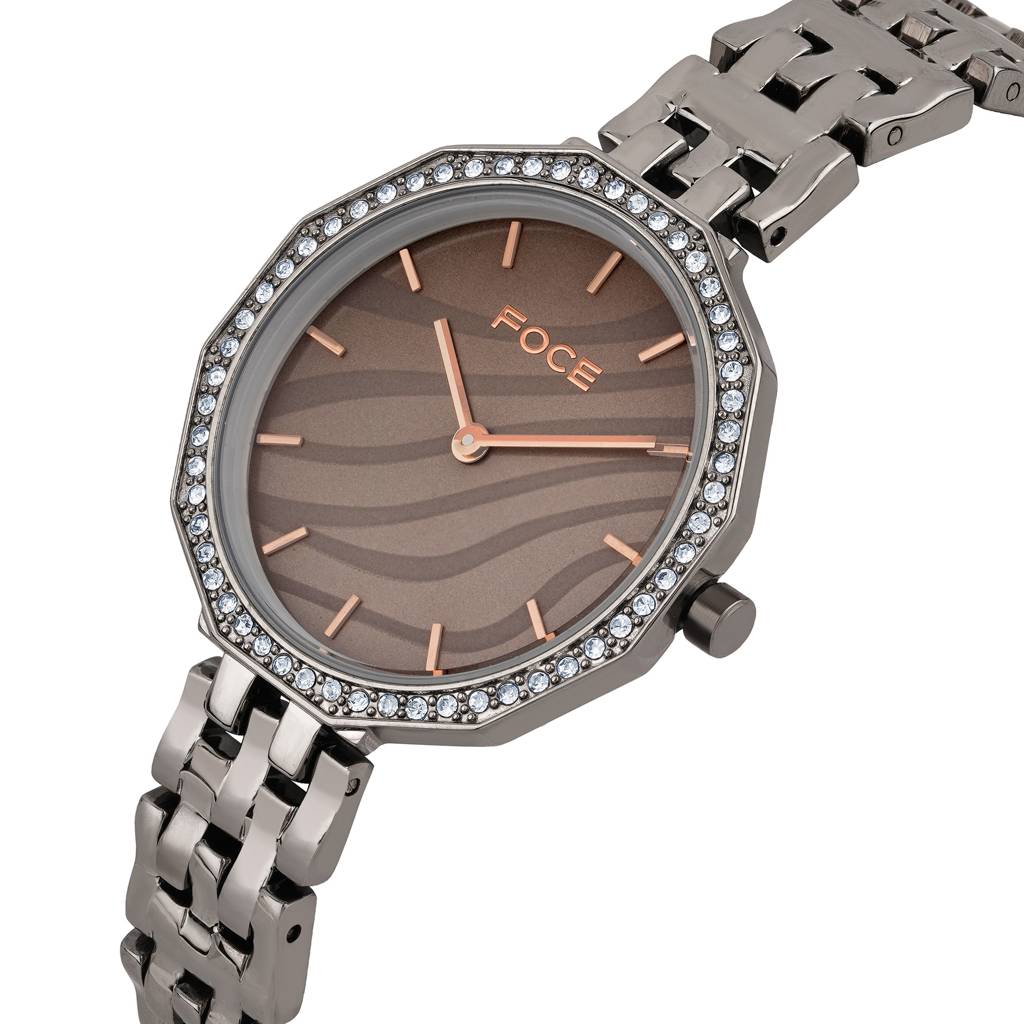 Diamond Studded Wrist Watch For Women, Metal Strap, Sapphire Glass, Model Fc11650Lbl4 : FC11650LGR3