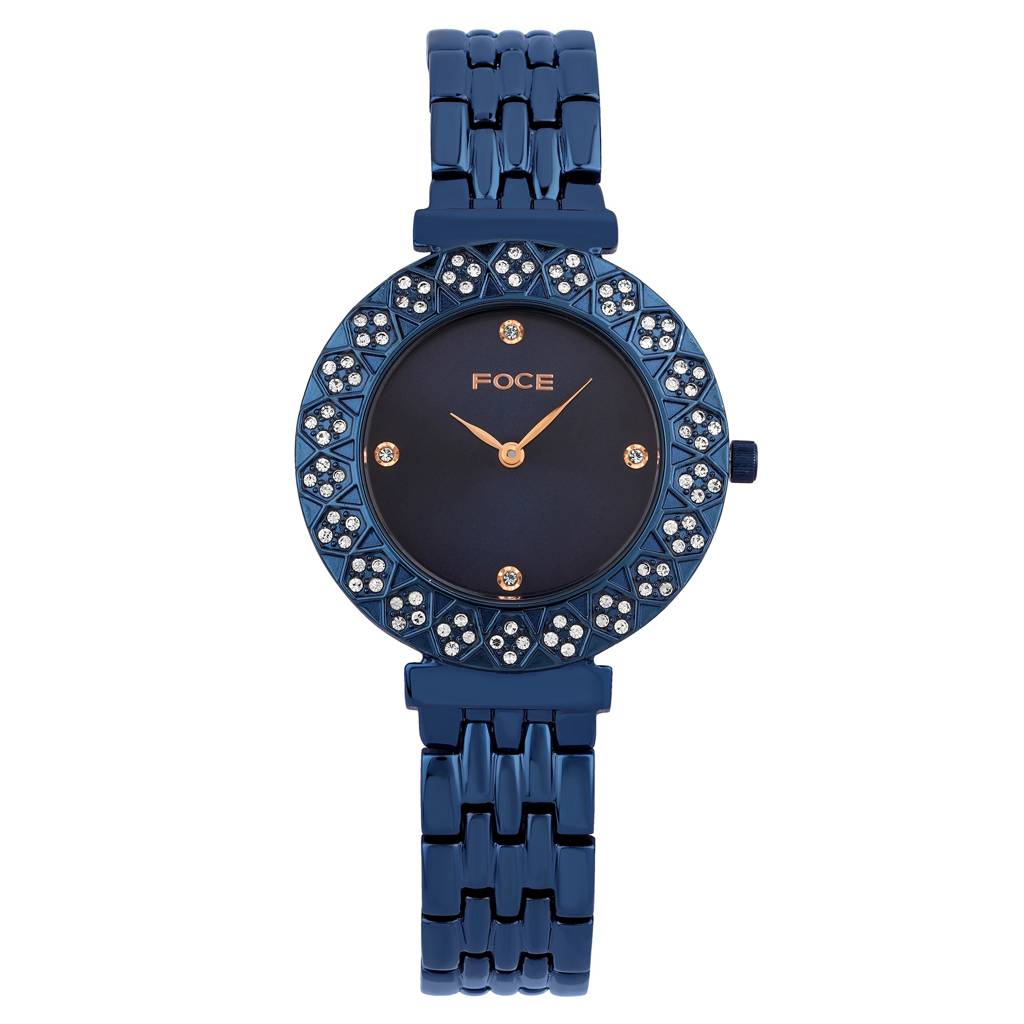 Diamond Studded Wrist Watch For Women, Metal Strap, Sapphire Glass, Model Fc11655Lbl4 : FC11655LBL4