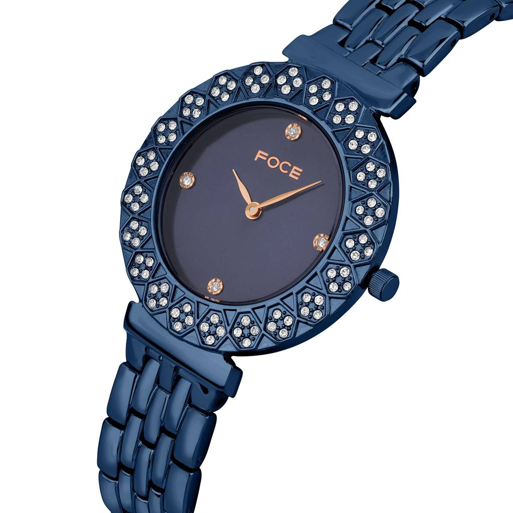 Diamond Studded Wrist Watch For Women, Metal Strap, Sapphire Glass, Model Fc11655Lbl4 : FC11655LBL4