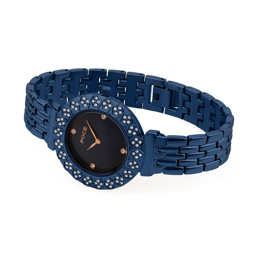 Diamond Studded Wrist Watch For Women, Metal Strap, Sapphire Glass, Model Fc11655Lbl4 : FC11655LBL4