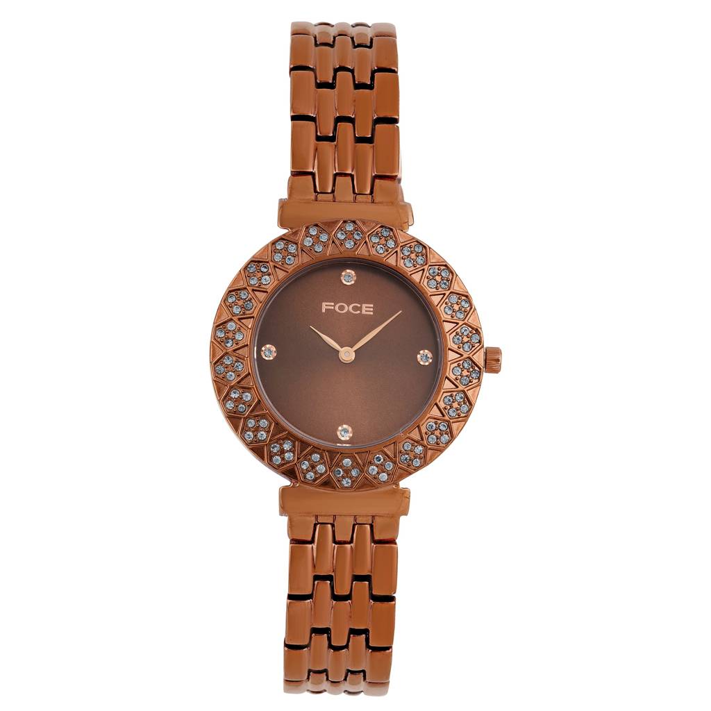 Diamond Studded Wrist Watch For Women, Metal Strap, Sapphire Glass, Model Fc11655Lbl4 : FC11655LBR6